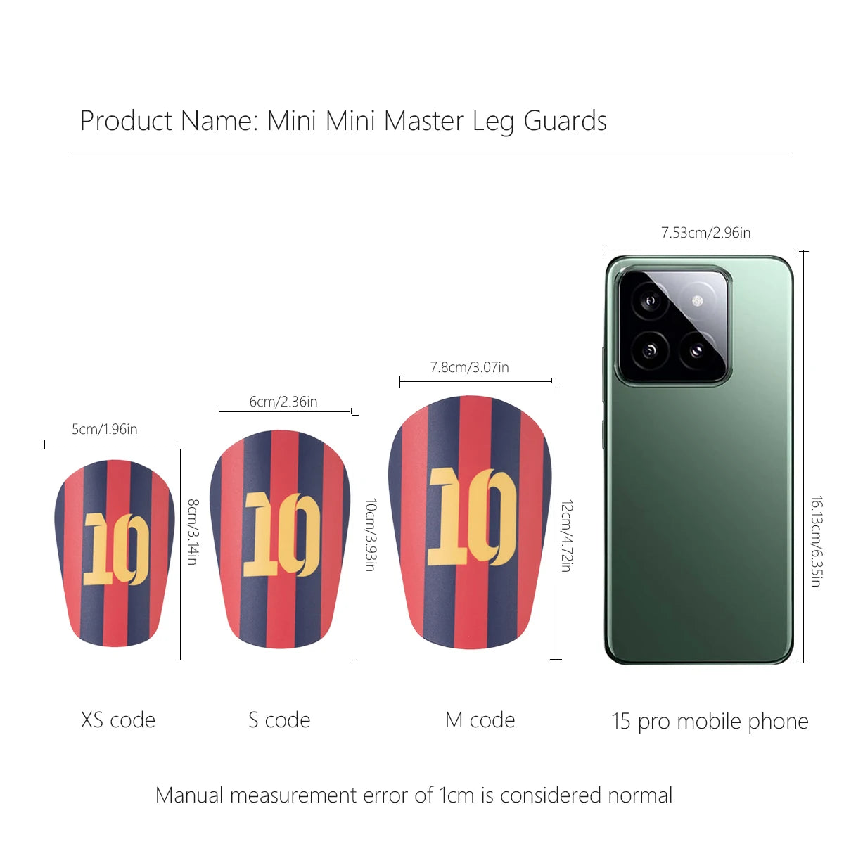 Striped Red & Navy Shin Pads – Classic #10 Edition