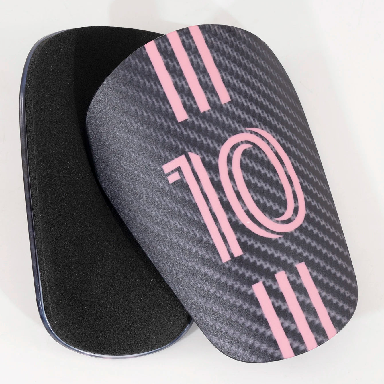 Carbon Fiber Shin Pads – Pink #10 Design
