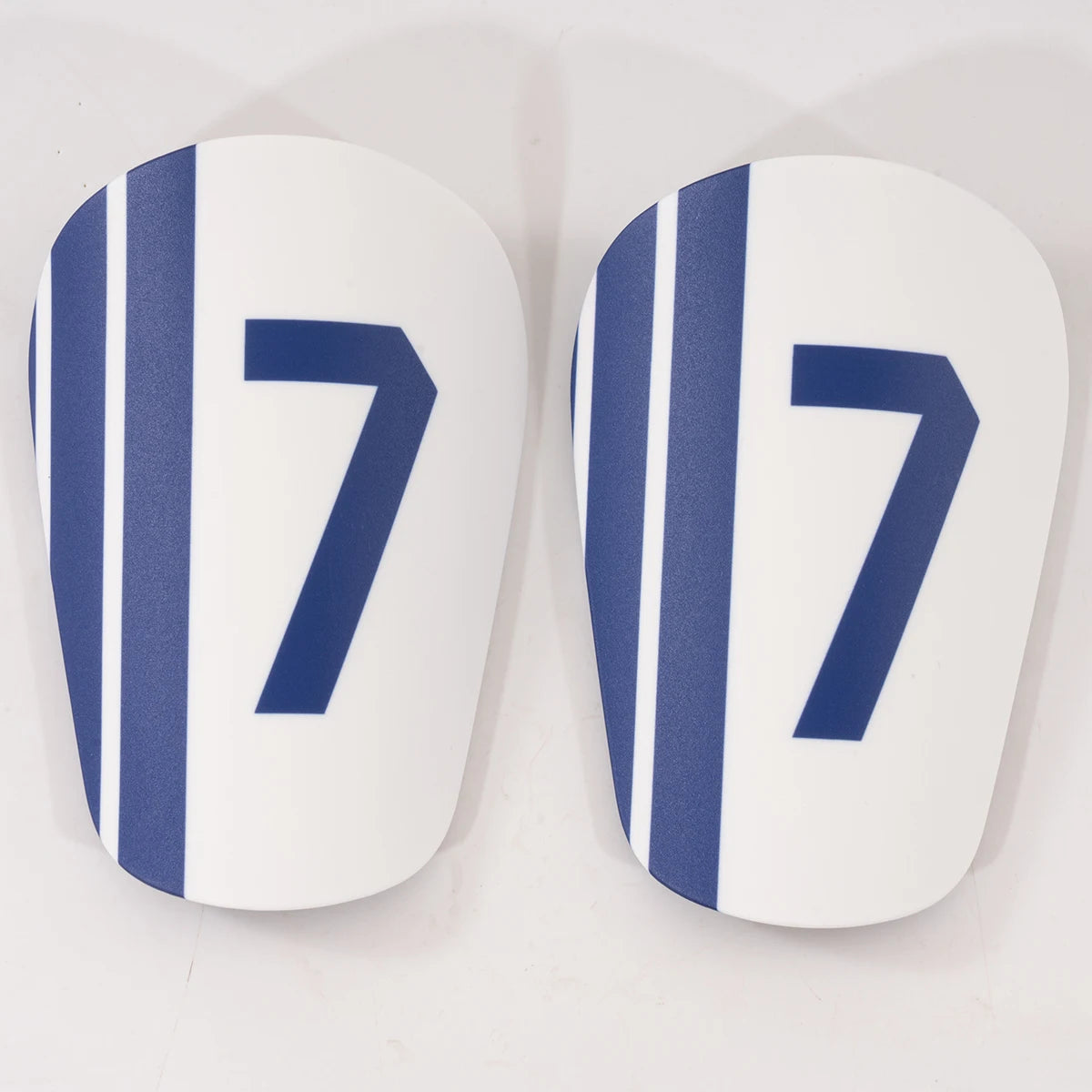 Striped Red & Navy Shin Pads – Classic #10 Edition