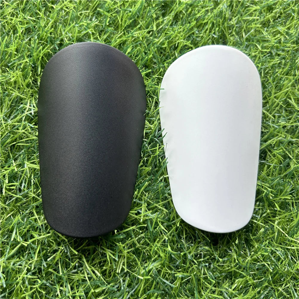 Minimalist Football Shin Pads – Lightweight Plain Guards (Black & White)
