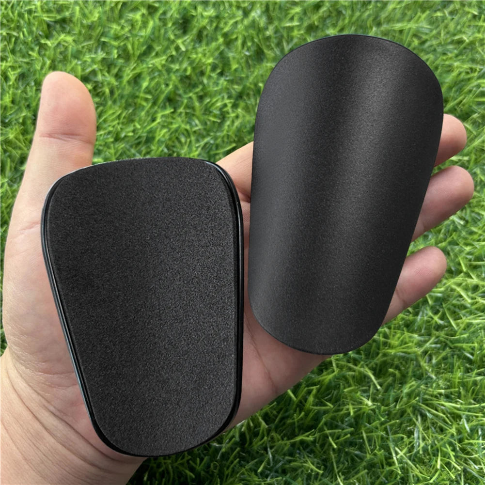 Minimalist Football Shin Pads – Lightweight Plain Guards (Black & White)