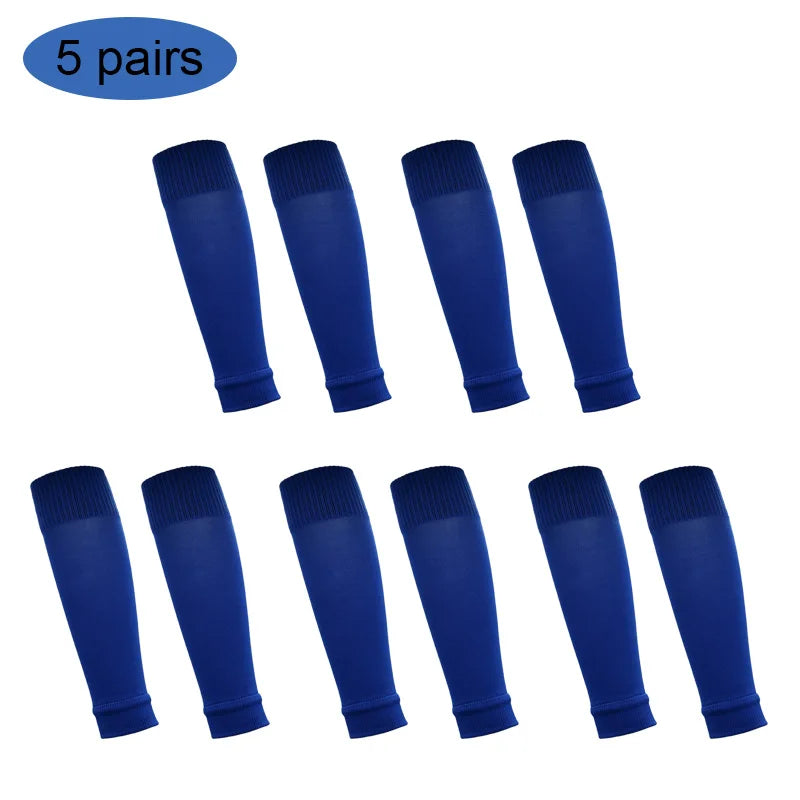"5-Pack Football Sock Sleeves – Pro Cut Style for Match Day Performance (Black)"