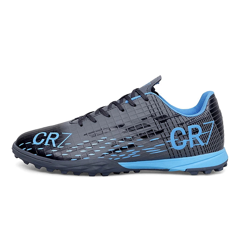 CR7 soccer boots - (Black & Orange) speed boots for artificial grass