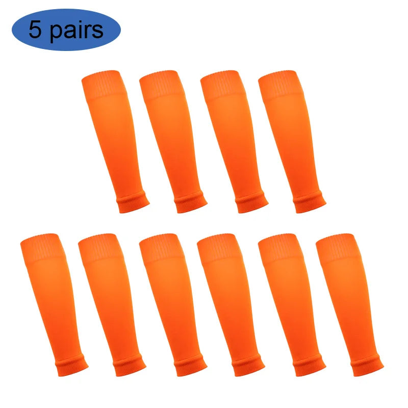"5-Pack Football Sock Sleeves – Pro Cut Style for Match Day Performance (Black)"