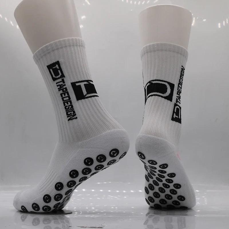 6 Pairs Anti-Slip Football Grip Socks – Pro Tape Style