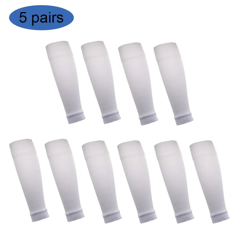 "5-Pack Football Sock Sleeves – Pro Cut Style for Match Day Performance (Black)"