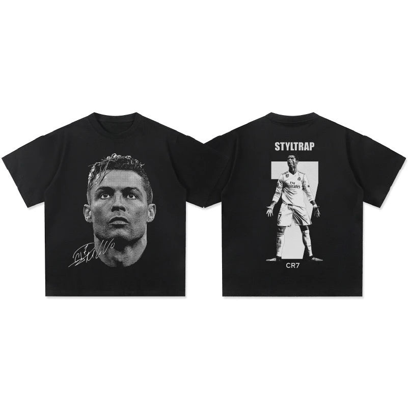 Cristiano Ronaldo Black shirt – Bold Face Print