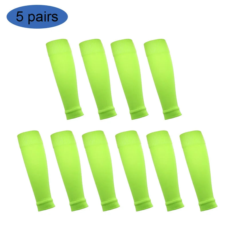 "5-Pack Football Sock Sleeves – Pro Cut Style for Match Day Performance (Black)"