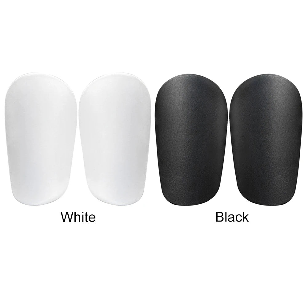 Minimalist Football Shin Pads – Lightweight Plain Guards (Black & White)