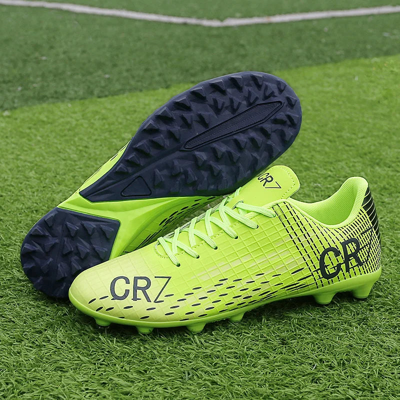 CR7 soccer boots - (Black & Orange) speed boots for artificial grass