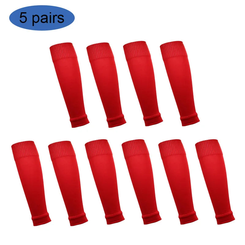 "5-Pack Football Sock Sleeves – Pro Cut Style for Match Day Performance (Black)"