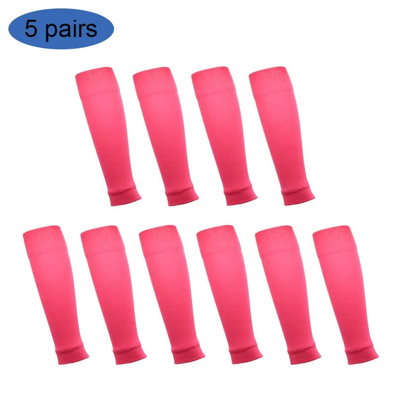 "5-Pack Football Sock Sleeves – Pro Cut Style for Match Day Performance (Black)"
