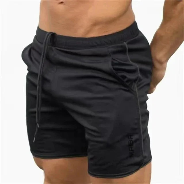 2. Men’s Training Shorts – Black, Minimalist, High-Performance Fit