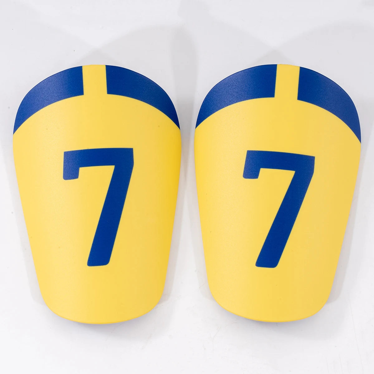 Striped Red & Navy Shin Pads – Classic #10 Edition