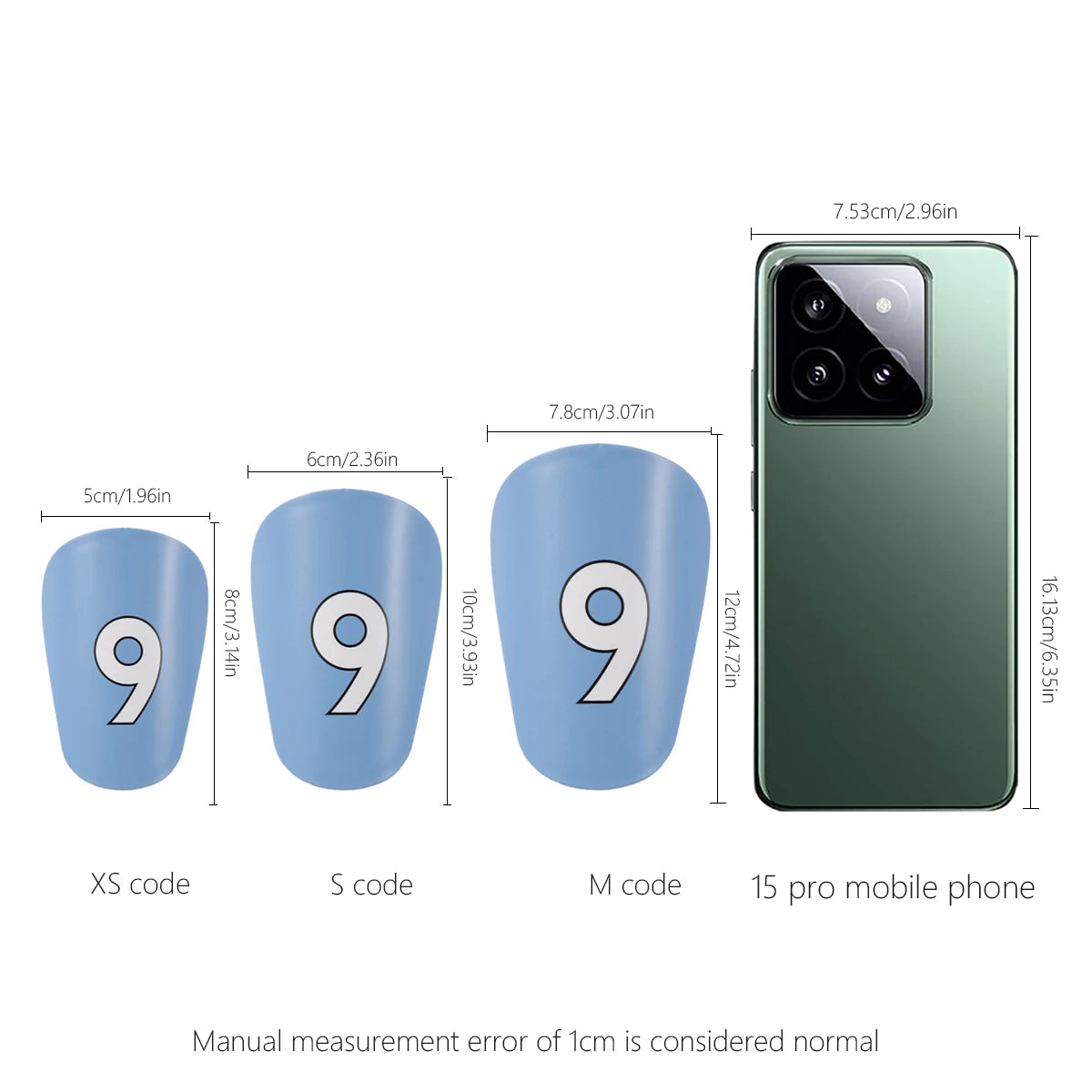 Blue Football Shin Pads – № 9
