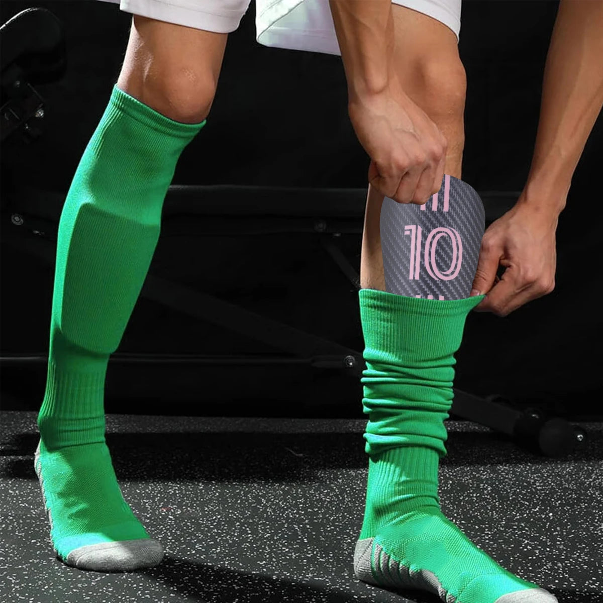 Carbon Fiber Shin Pads – Pink #10 Design