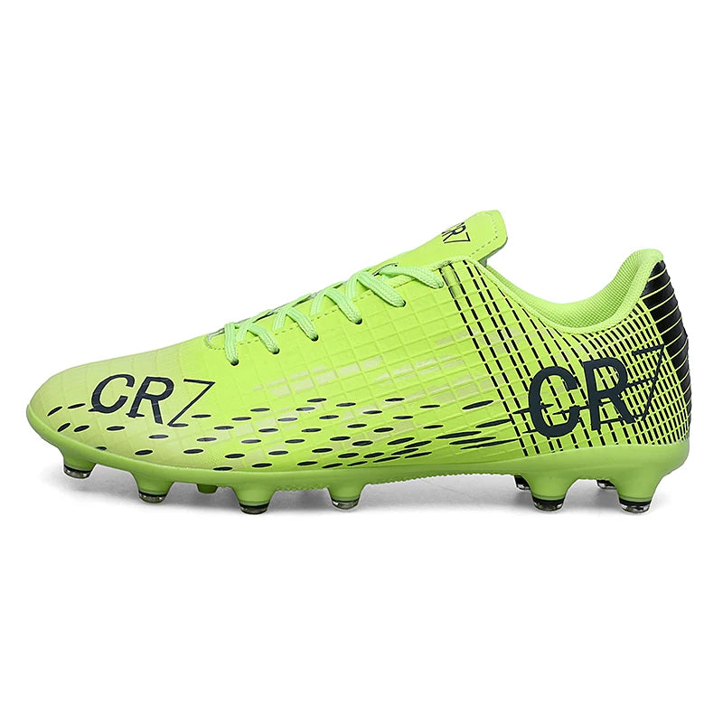 CR7 soccer boots - (Black & Orange) speed boots for artificial grass