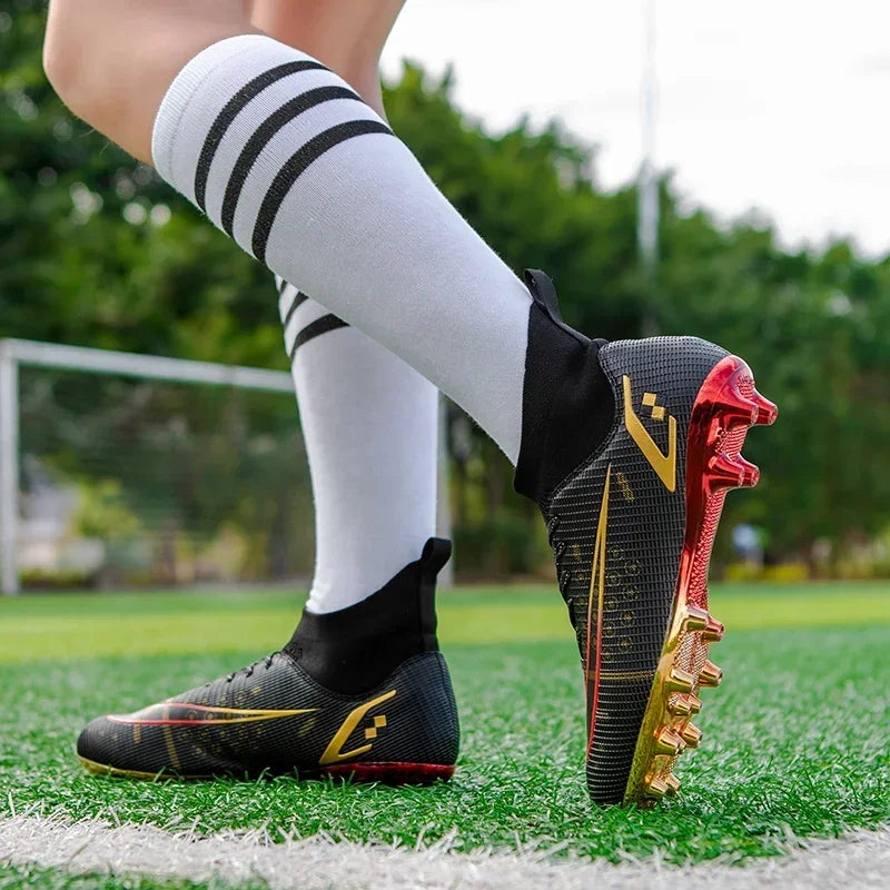 Men’s High-Cut Football Boots – Lightweight, Metallic Studs