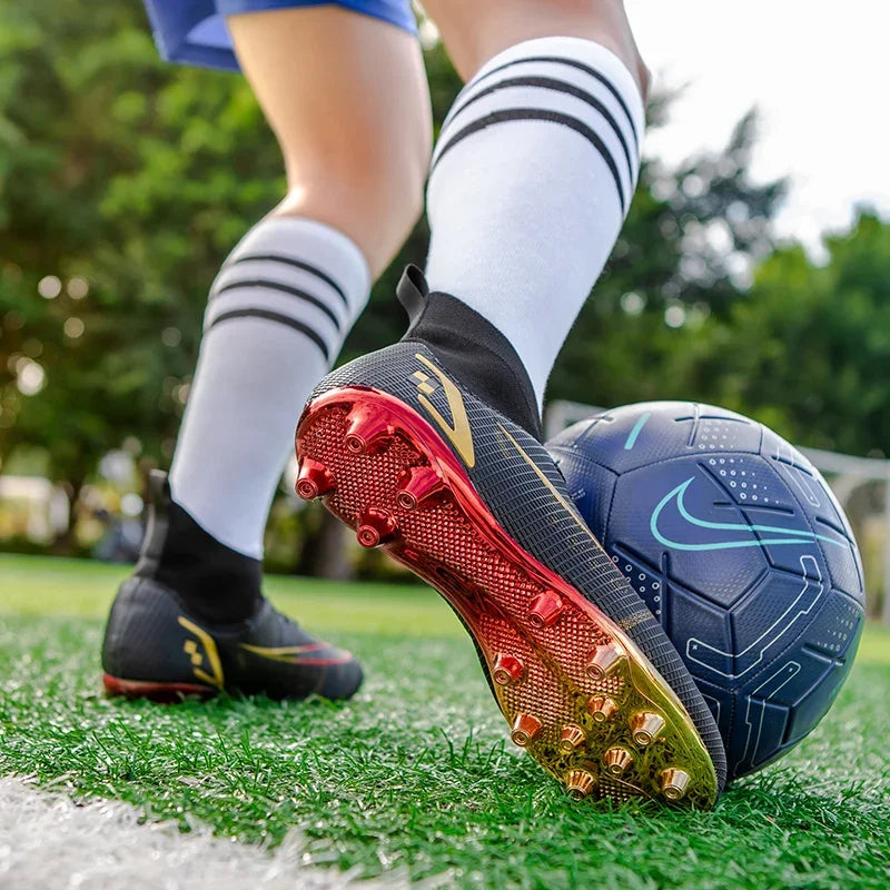 Men’s High-Cut Football Boots – Lightweight, Metallic Studs