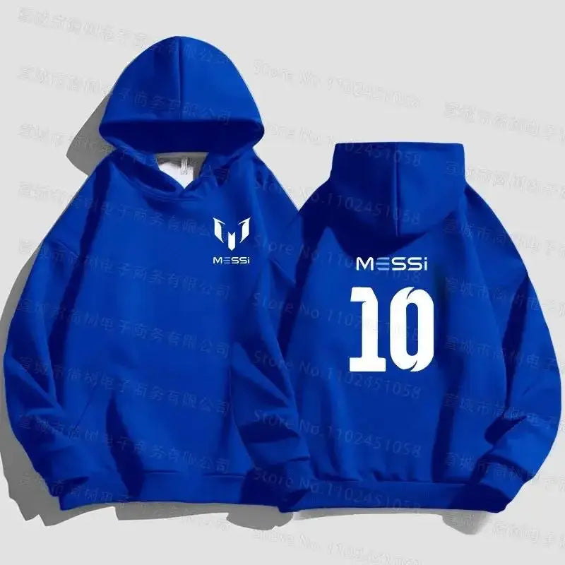Messi Hoodie – White | Iconic GOAT Design