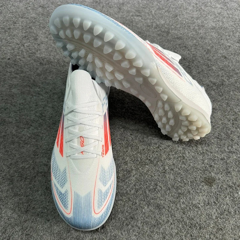 “Pink & White Turf Soccer Cleats – Lightweight Speed Boots”