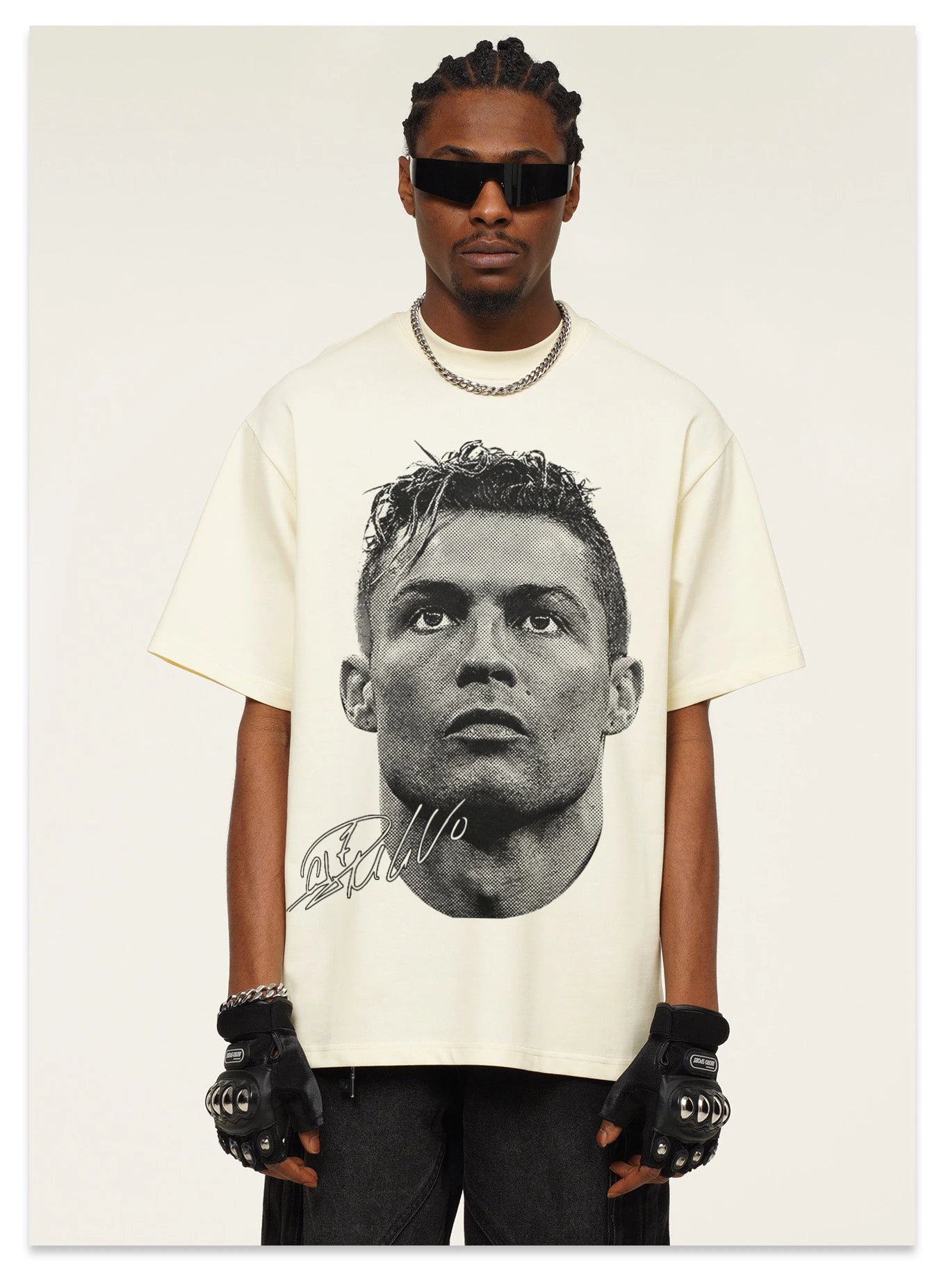 Cristiano Ronaldo Black shirt – Bold Face Print
