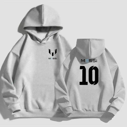 Messi Hoodie – White | Iconic GOAT Design