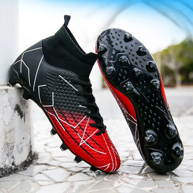 Light football boots  – White & Blue | Pro Grip and Comfort