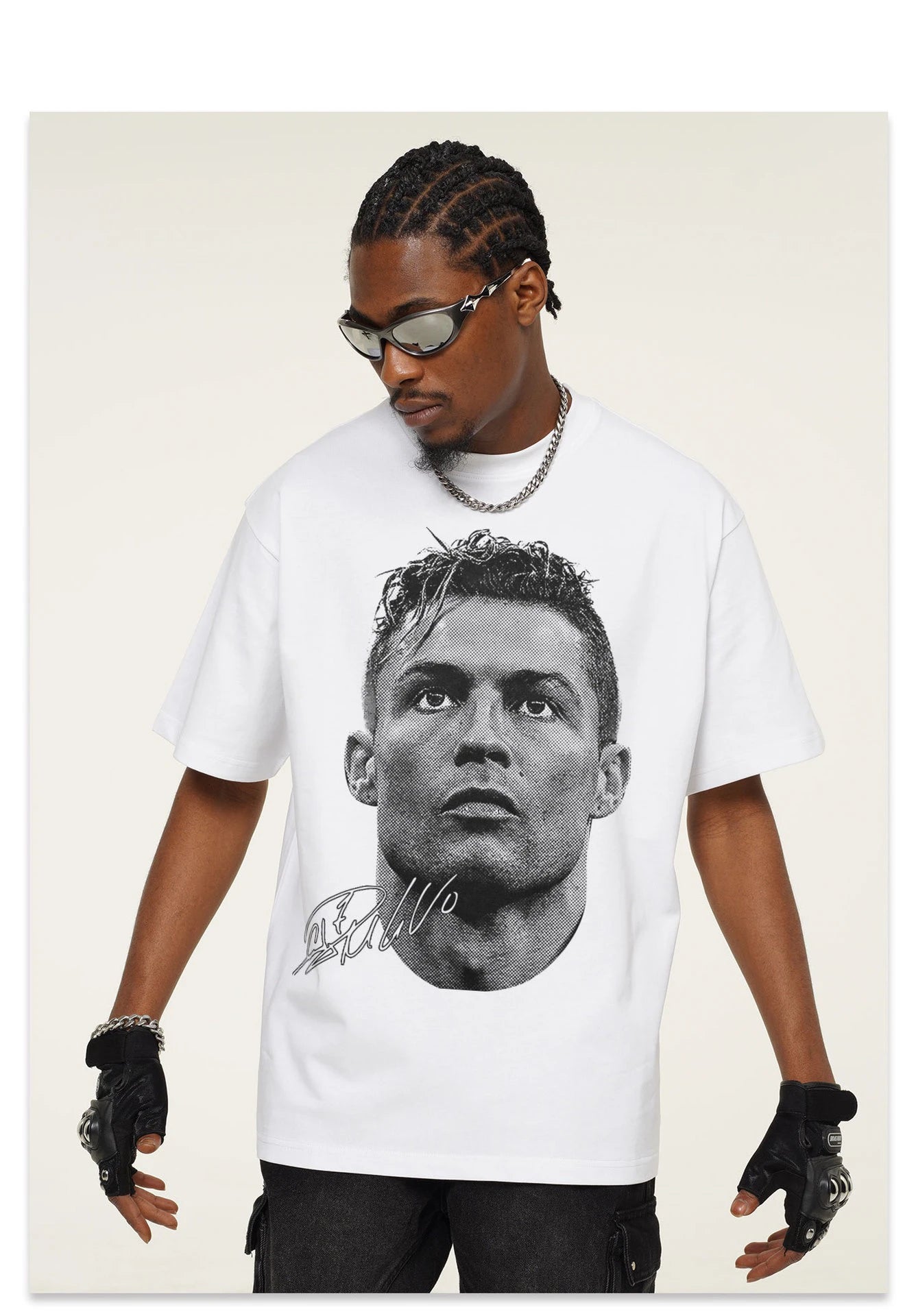 Cristiano Ronaldo Black shirt – Bold Face Print