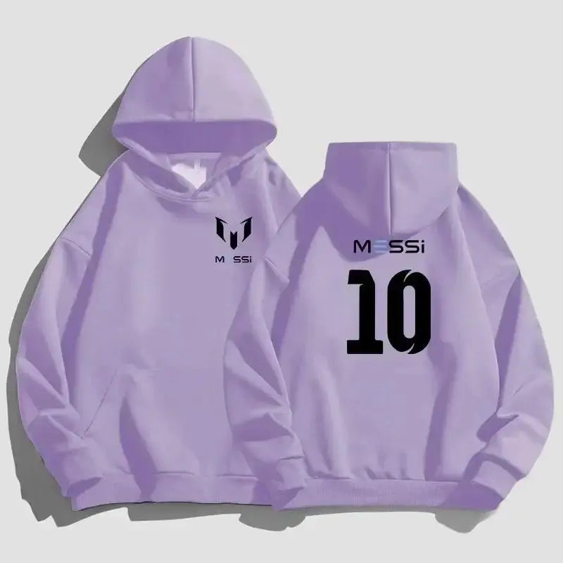 Messi Hoodie – White | Iconic GOAT Design